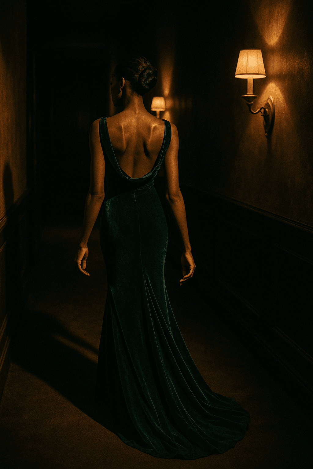 Floor-length gown on the red carpet