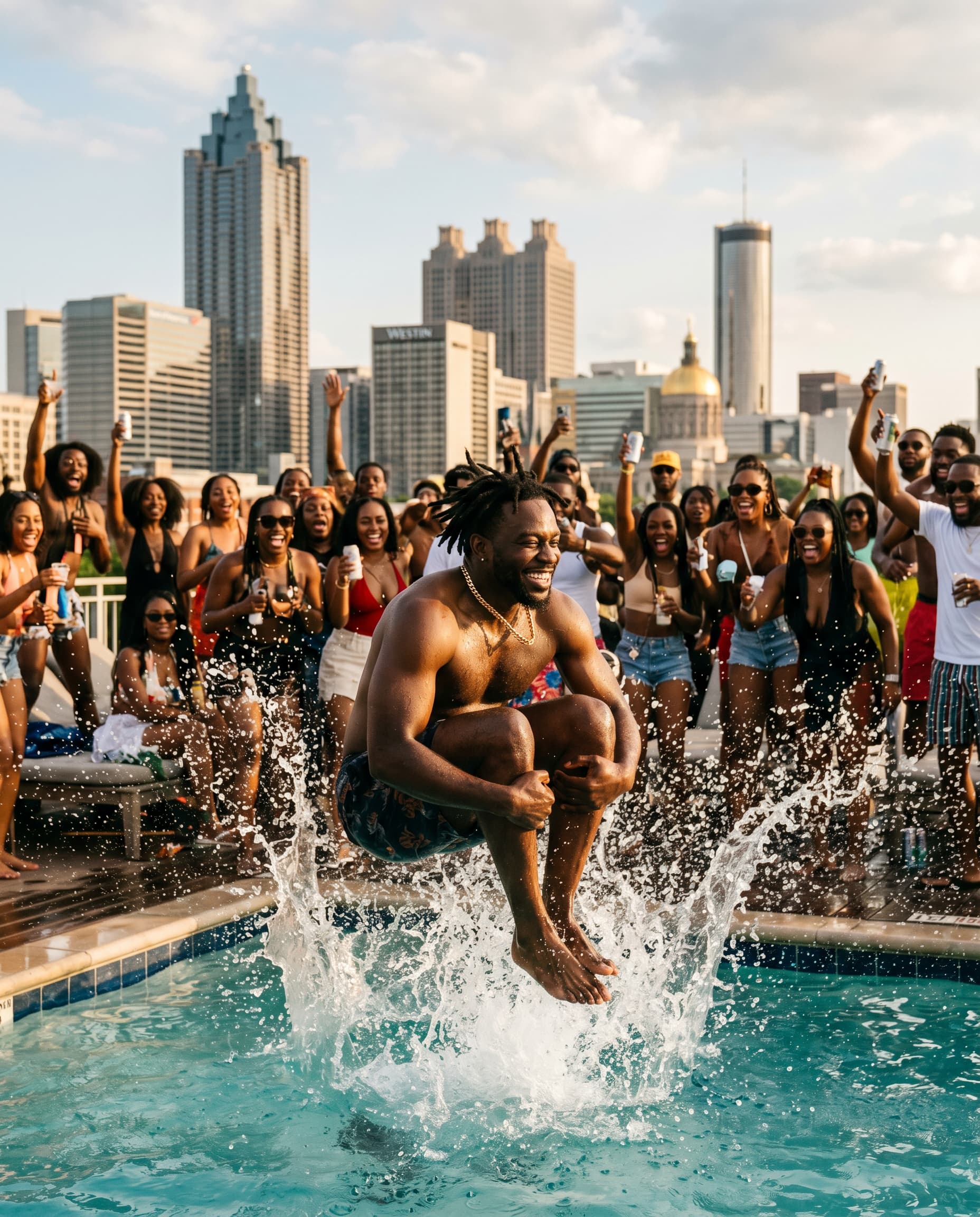Cannonball into the pool